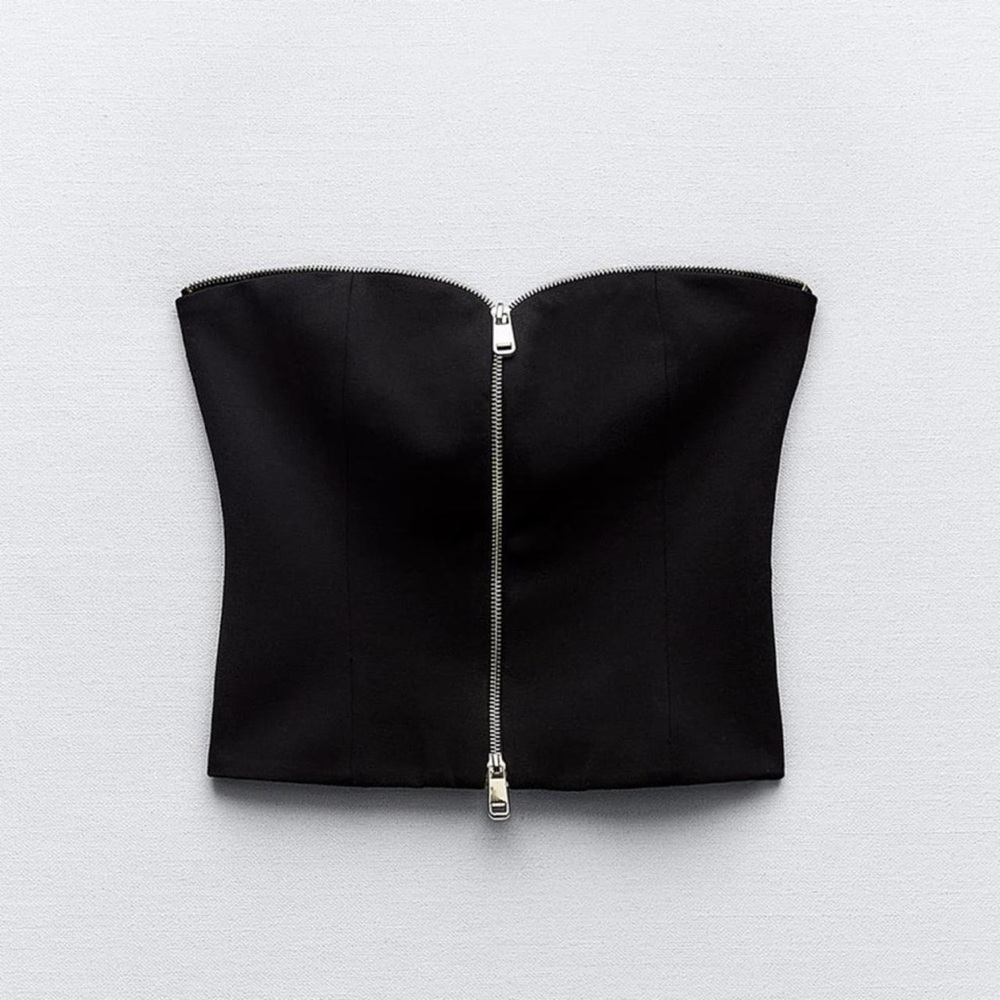 STRAPLESS ZIPPER TOP - Picture 3 of 7